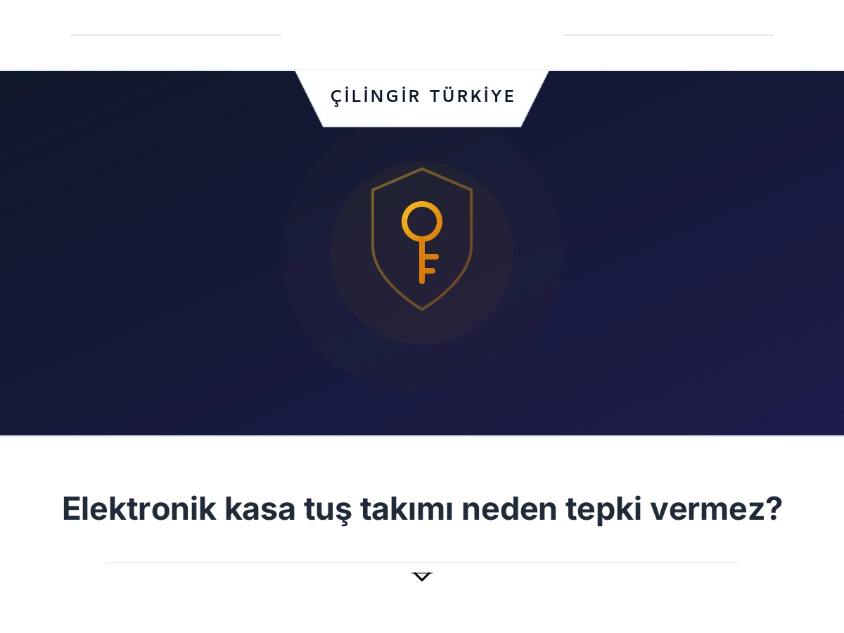 Elektronik kasa tuş takımı neden tepki vermez?