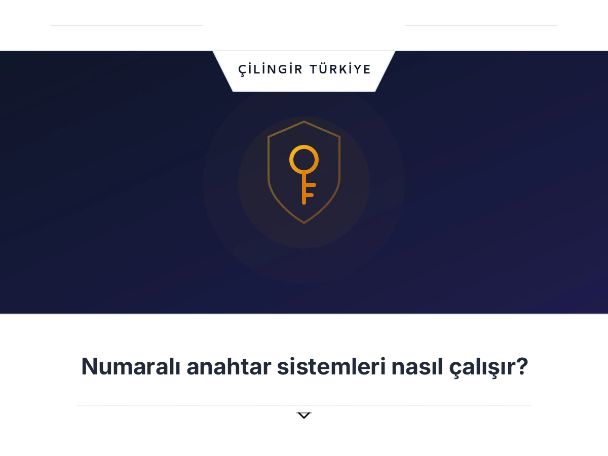 Numaralı anahtar sistemleri nasıl çalışır?